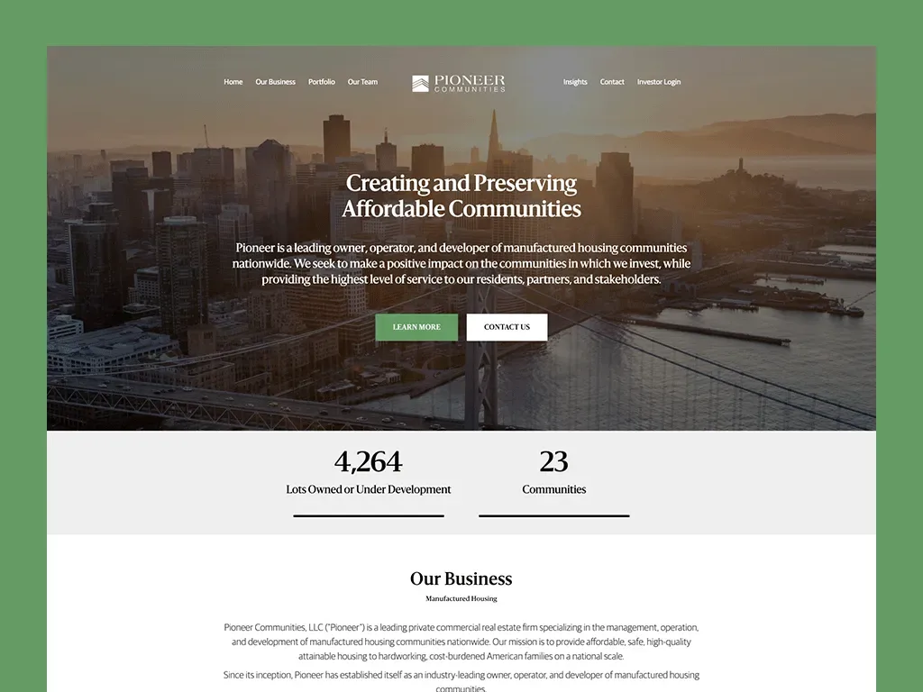 a real estate web design in NYC